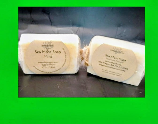 Peppermint sea moss soap