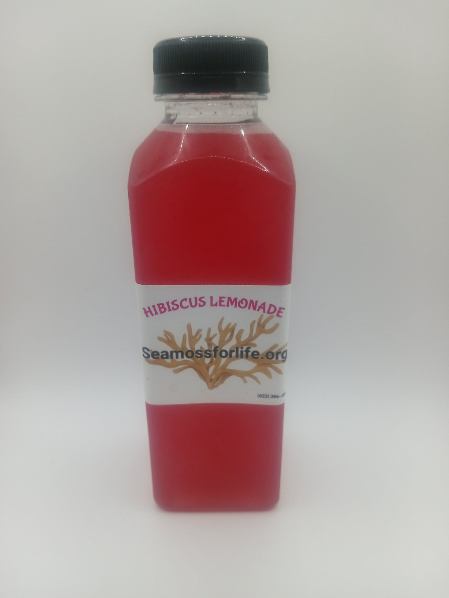 Hibiscus lemonade seamoss juice
