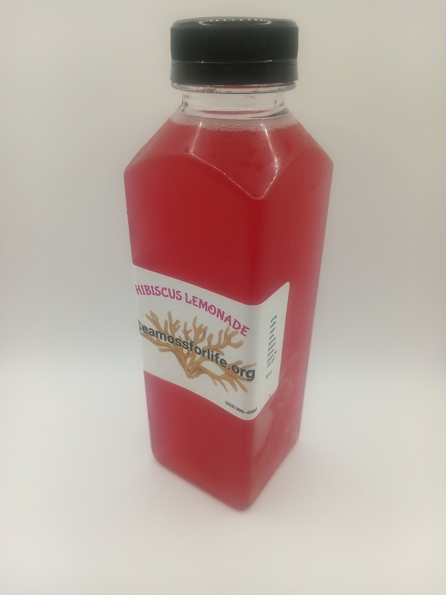 Hibiscus lemonade seamoss juice