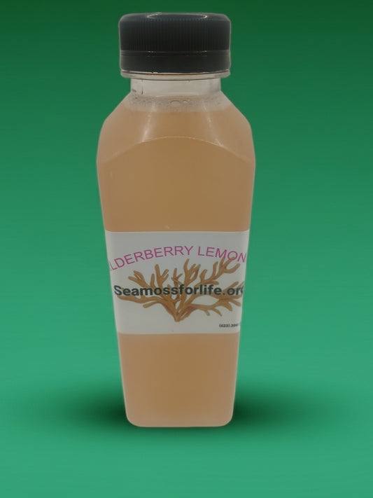 Elderberry lemonade seamoss juice