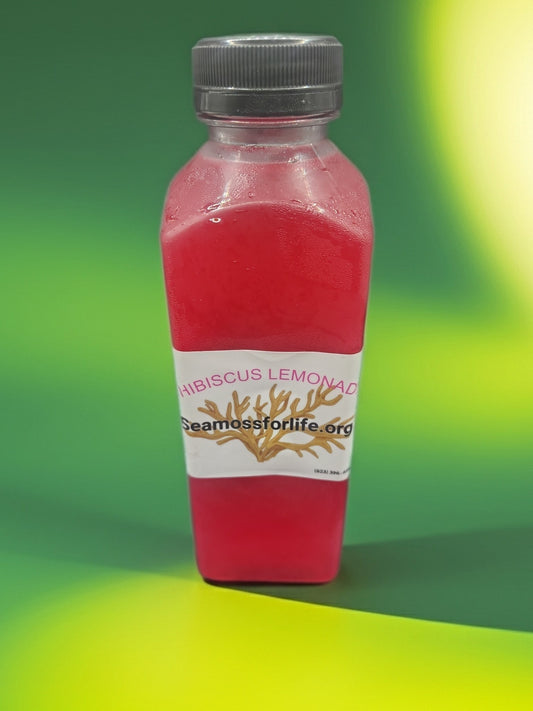 Hibiscus lemonade seamoss juice