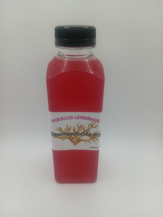 Hibiscus lemonade seamoss juice